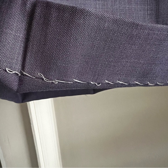 Oscar De La Renta 16 Purple 2 Piece Pant Suit - Full Zip Jacket - Picture 16 of 17